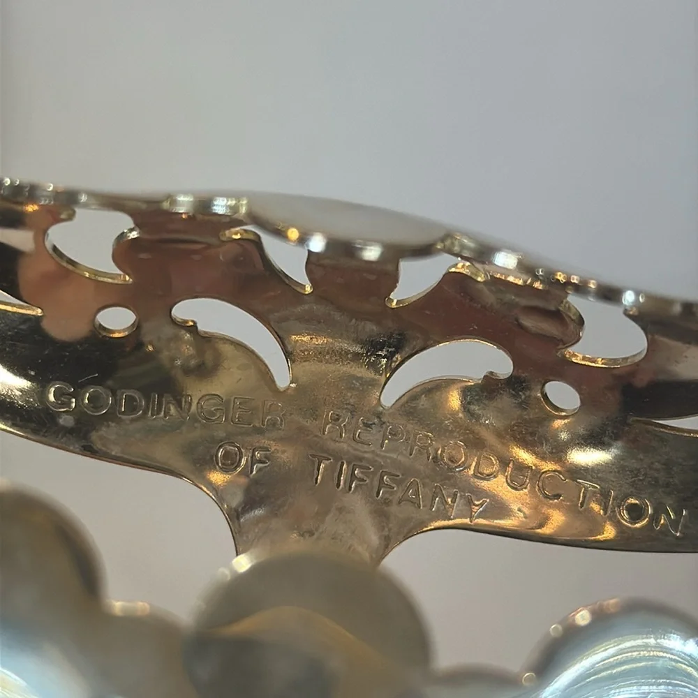 VINTAGE GODINGER REPRODUCTION  BY TIFFANY Silverplated Tongs‎ Vintage 80s